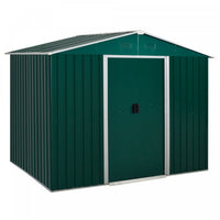 Outsunny 8' X 6' Outdoor Storage Shed, Metal Garden Tool Storage House With Lockable Sliding Doors A