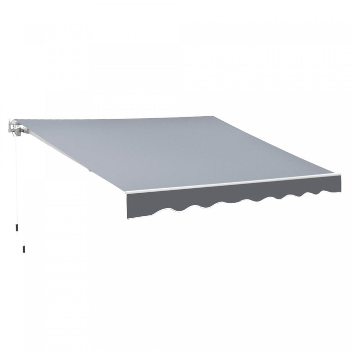 Outsunny 8' x 7' retractable awning, patio awnings, sunshade shelter with 280g/m² Uv & Water-resista