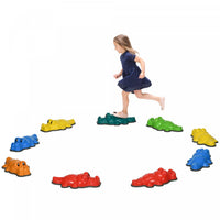 Outsunny Stepping Stones Kids, 9pcs Anti-slip Edge Balance Stepping Stones Obstacle Course Coordinat