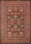 Lena Traditional 9'3\" x 12'6\" Area Rug in Blue Indoor Area Rug 