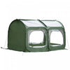 Outsunny 8' X 4' X 4' Portable Pop Up Mini Greenhouse With 5 Zippered Doors & Portable Zipper Bag Fo