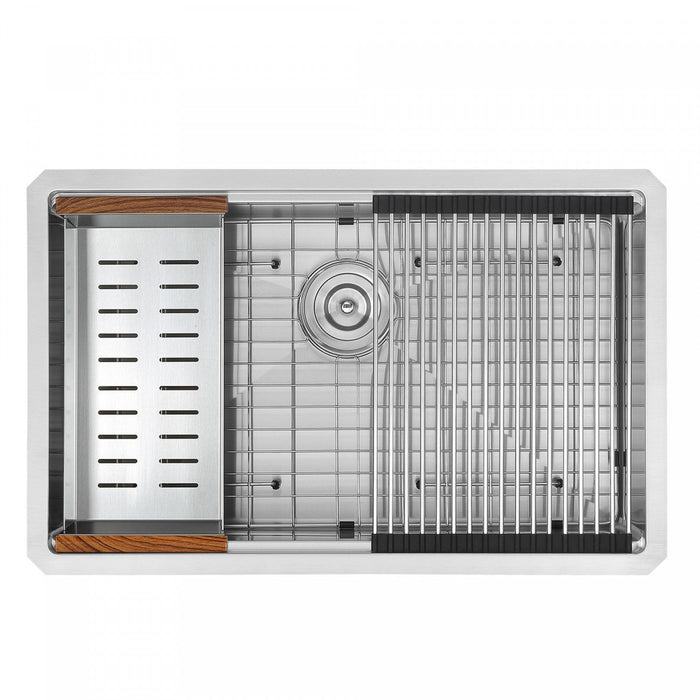 Ancona 30\" Undermount Workstation Kitchen Sink - AN-3372