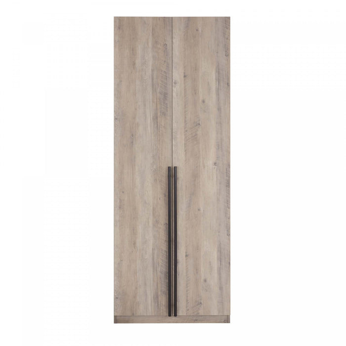 Lee Modern 32\" Wardrobe Closet in Rustic Gray Armoire 