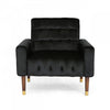 Lucas Modern Accent Seating Arm Chair With Tufted Back,polyester Upholstery,black Accent Chair 
