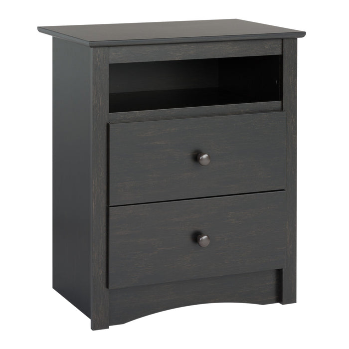 Sonoma 2-Drawer Nightstand - Washed Black