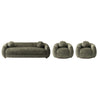 Tribeca Mid-Century Modern 3-Piece Sofa Set in Olive Green 