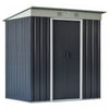 Outsunny 6' X 4' Outdoor Storage Shed, Metal Garden Tool Storage House Organizer With Lockable Slidi
