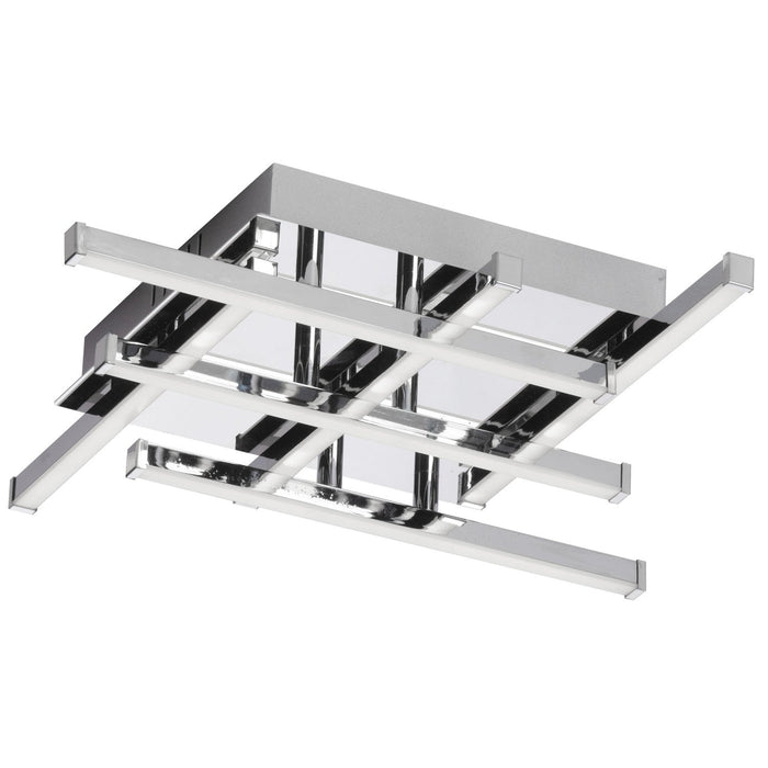 Dainolite Summit LED Flush Mount 18w Polished Chrome White Acrylic Diffuser Lamp