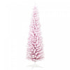 Homcom Pencil Artificial Christmas Tree With Snow-flocked Branches