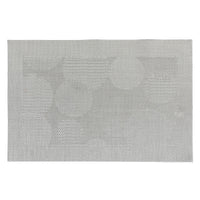 Vinyl Placemat Bubbles Silver - Set of 12