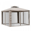 Outsunny 10' X 10' Patio Gazebo Outdoor Pavilion 2 Tire Roof Canopy Shelter Garden Event Party Tent 
