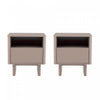 Ella Modern 20\" Nightstand in Mocha (1-Drawer) - Set of 2 