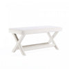Abigail Mid-Century Modern Upholstered Velvet Accent Bench in Cream 