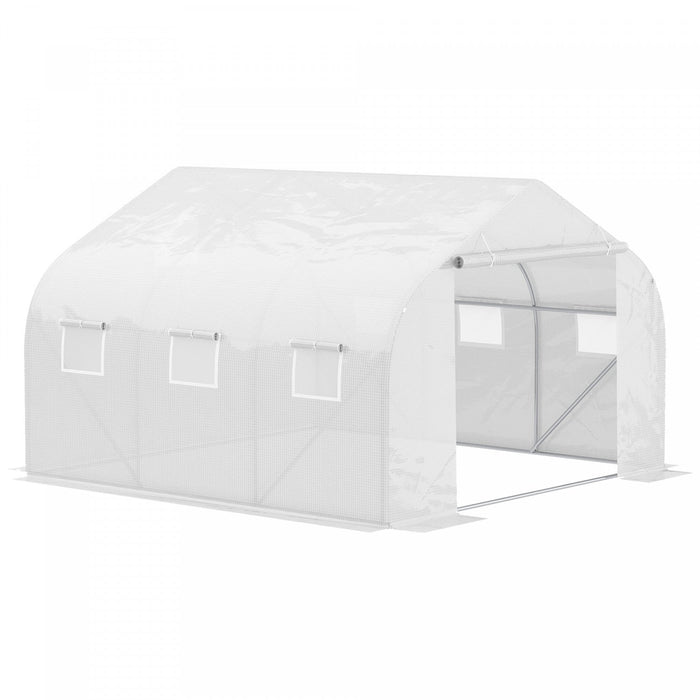 Outsunny 11.5' X 10' X 6.5' Portable Walk-in Tunnel Greenhouse, Garden Plant Growing Warm House, Out