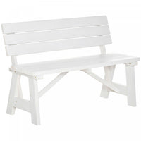 Outsunny Wooden Garden Bench For Outdoor,white
