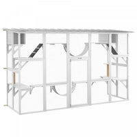 Pawhut Catio, Large Outdoor Cat Enclosure With Cat Condos, Platforms, Ladders, Doors, Weather-resist
