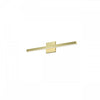 Dainolite Arandel Vanity Light 18w LED Aged Brass Frosted Acrylic Diffuser Lamp