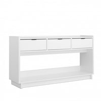 Prepac Simply Modern Buffet Console with 3 Drawers - Black