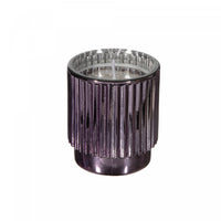 4.6 Oz Ribbed Electroplated Scented Candle Tropical Dreams - Set of 2