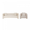 Sylvia Modern Glam 2-Piece Sofa Set in Gold Dust 
