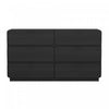 Chrystie Contemporary Modern 60\" Dresser in Black (6-Drawer) 