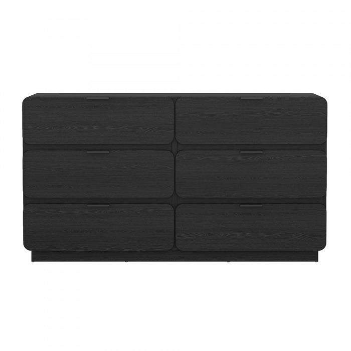 Chrystie Contemporary Modern 60\" Dresser in Black (6-Drawer) 