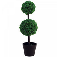 Outsunny 2 Ball Topiary Tree for Home Office, Living Room Decor