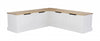 Tobin Backless Corner Nook Dining Bench - Natural and White