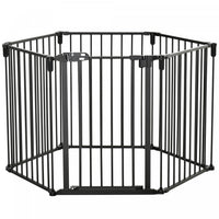 Pawhut Dog Playpen Diy Adjustable, Puppy Play Pen Dog Fences Indoor With Automatically Close Lock, P