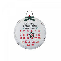 Metal Ornament Shaped Advent Calendar Wall Decor