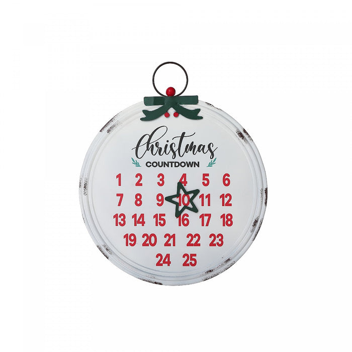 Metal Ornament Shaped Advent Calendar Wall Decor