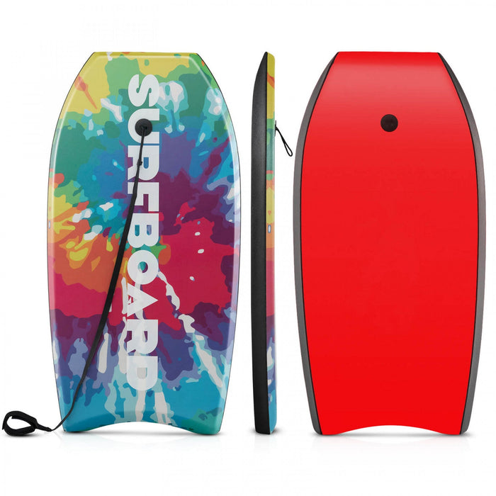 Costway 41" Lightweight Body Board With Eps Core Xpe Deck Hdpe Bottom Crescent Tail Colorful