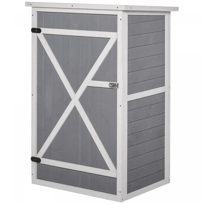 Outsunny 29.9\"x21.7\"x45.3\" Garden Storage Cabinet, Outdoor Storage Shed With Lockable Door With Latc