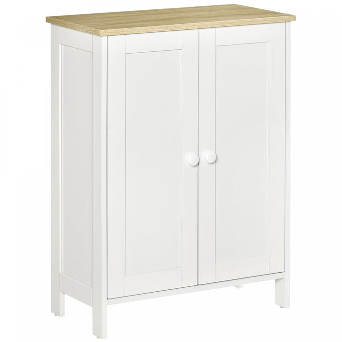 HOMCOM Storage Cabinet with 2 Doors, 2 Adjustable Shelves for Living Room