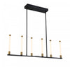 Infiniti Matte Black & Brass 6-Light Integrated LED Island Light