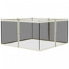Outsunny Replacement Mosquito Netting For Gazebo 13' X 13' Black Screen Walls For Canopy With Zipper