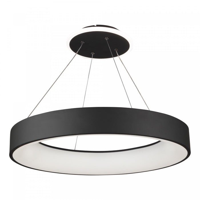 Lazio Collection 24\" Integrated LED Round Chandelier - Black