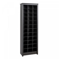 Thirty-Six Pair Shoe Storage Rack - Black