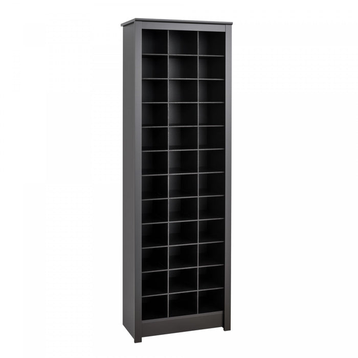Thirty-Six Pair Shoe Storage Rack - Black