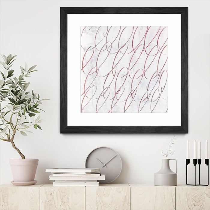 \"Hula I\" Matted and Framed Black 30x30 Wall Art