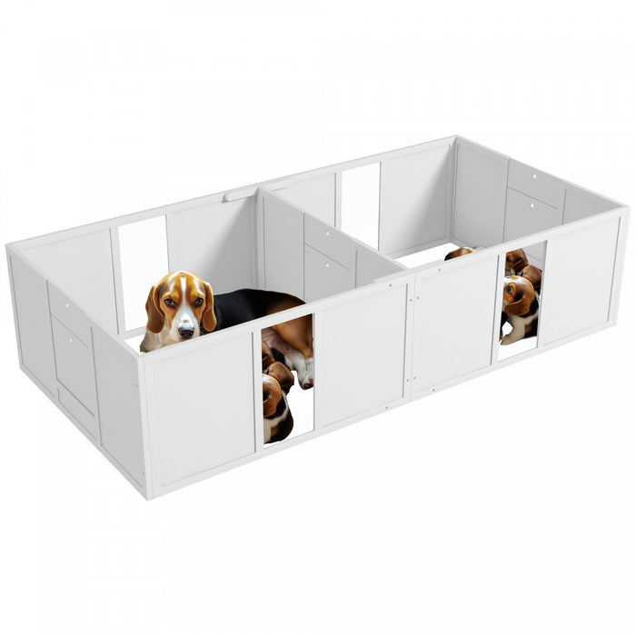 Pawhut Whelping Box For Dogs And Puppies, Dog Whelping Pen, Dog Birth Supplies Indoor With Removable