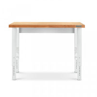 Gladiator 4' Adjustable Height Hardwood Workbench - Hammered White