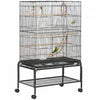 Pawhut Bird Cage With Rolling Stand, Toys, For Budgies Canaries Finches Lovebirds Parakeets, Parrot 