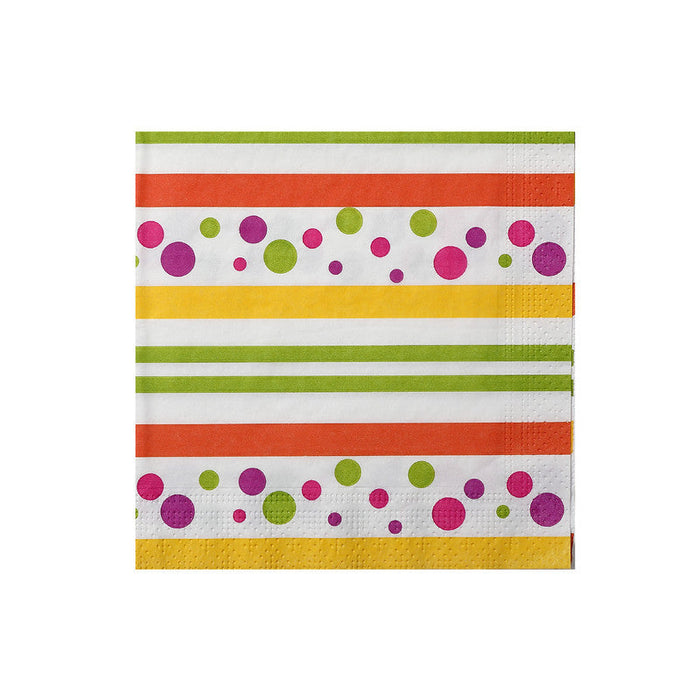 20 Pack Luncheon 3 Ply Napkin Party Polka Dots - Set of 6