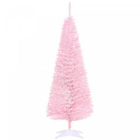 Homcom Pencil Christmas Tree, Slim Xmas Tree With Realistic Branches
