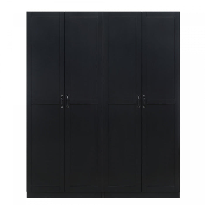 Cornelia Modern 30\" Storage Cabinet in Black (7-Shelf) - Set of 2 Bookcase 