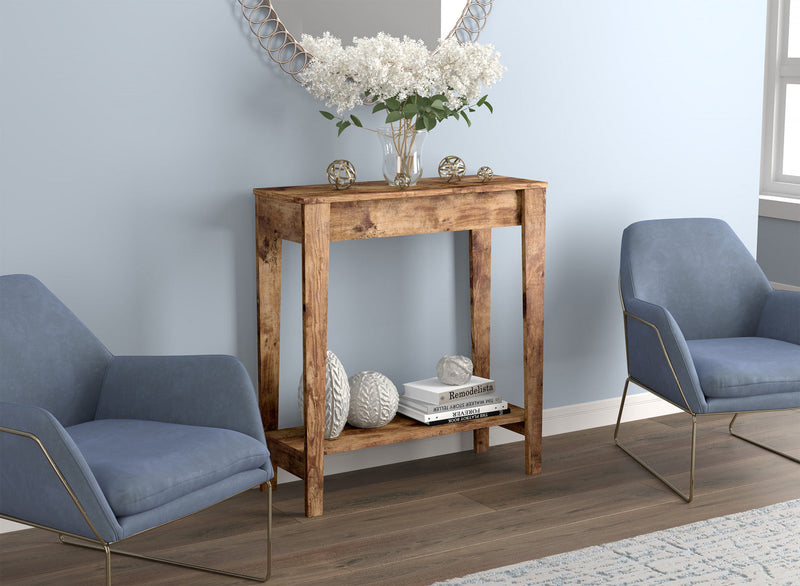 31” Console Table With 1 Shelf - Dark Taupe 