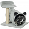 Pawhut 18.5" Cat Tree, Small Cat Tower With Tunnel, Scratching Post, Plush Bed, Dangling Ball, Compact Kitten Activity Centre For Indoor, Grey