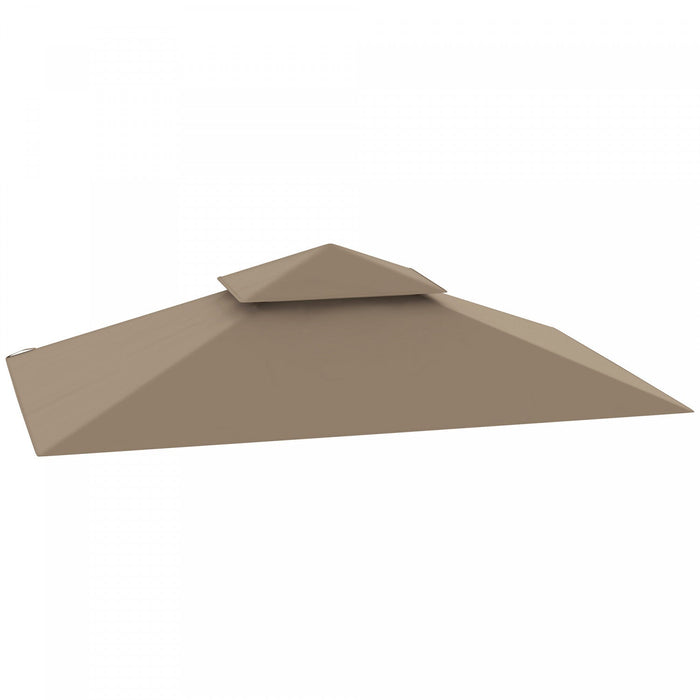 Outsunny Bbq Gazebo Canopy Replacement, 5'x8' Grill Gazebo Roof, Khaki