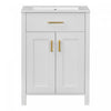 Olivia 24\" Space-saving Storage Bathroom Vanity Combo With Solid Wood Frame - White 